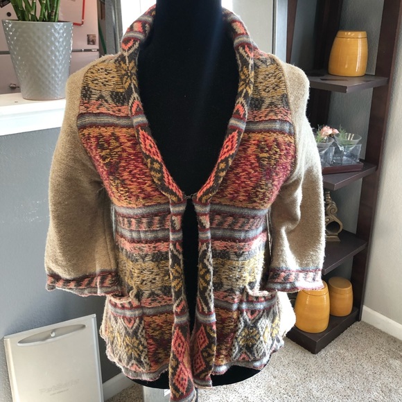 Free People Aztec Boho Wool Cardigan - Picture 3 of 8